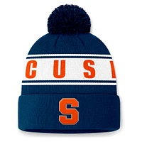 Men's Top of the World Navy Syracuse Orange Slash Cuffed Knit Hat with Pom