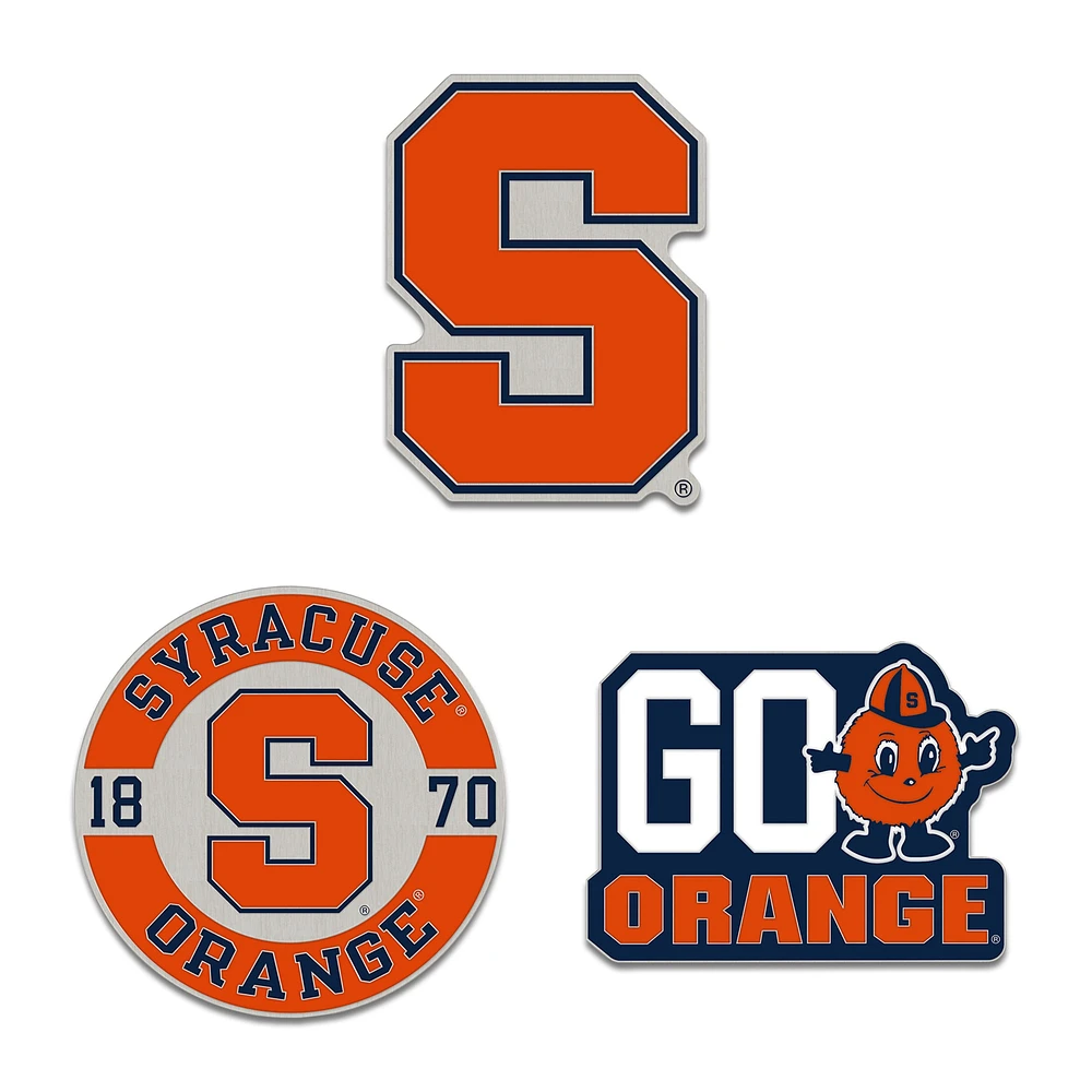 Ensemble de pin de collection WinCraft Syracuse Orange en trois pièces