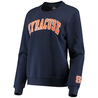 Women's Colosseum Navy Syracuse Orange Campanile Pullover Sweatshirt
