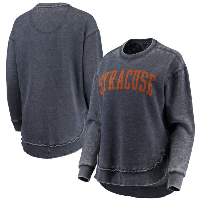 Sweat-shirt Pressbox pour femme bleu marine Syracuse Orange Vintage Wash