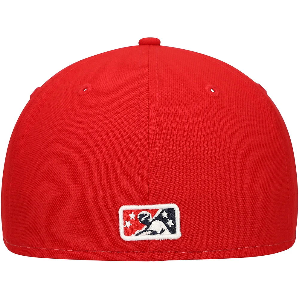 Men's New Era White Tacoma Rainiers Authentic Collection 59FIFTY Fitted Hat