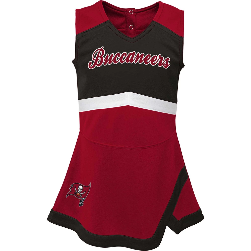 Girls Infant Red Tampa Bay Buccaneers Cheer Captain Jumper Dress