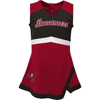 Girls Infant Red Tampa Bay Buccaneers Cheer Captain Jumper Dress