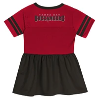 Girls Toddler Red Tampa Bay Buccaneers Stadium Lights Fashion Jersey V-Neck Dress