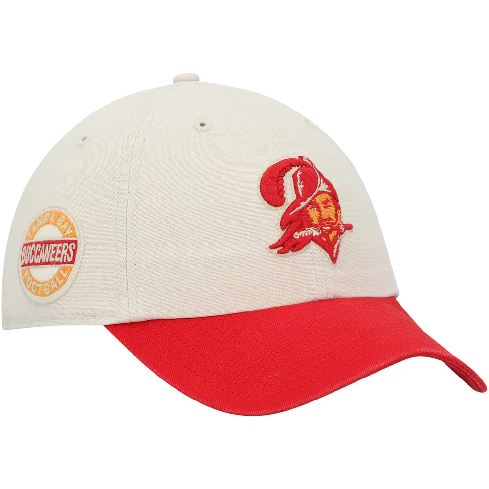 Casquette réglable Sidestep Clean Up Tampa Bay Buccaneers '47 crème/rouge pour homme