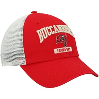 Men's '47 Red/White Tampa Bay Buccaneers Morgantown Trucker Clean Up Snapback Hat