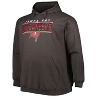 Men's Charcoal Tampa Bay Buccaneers Big & Tall Logo Pullover Hoodie