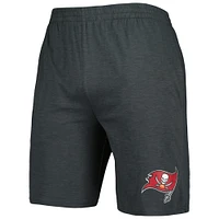Concepts Sport Ensemble de nuit T-shirt et short Downfield Tampa Bay Buccaneers Charbon bois/Blanc pour homme