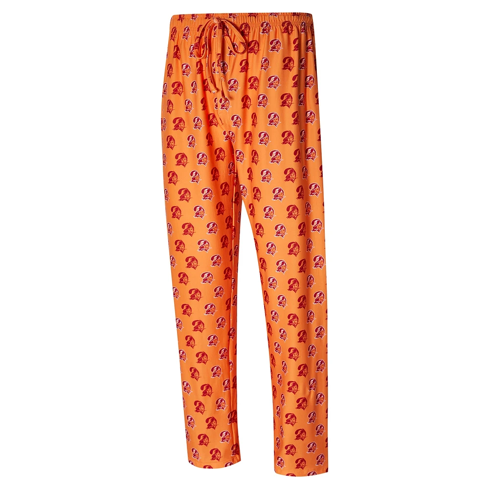 Men's Concepts Sport Orange Tampa Bay Buccaneers Record Throwback All Over Knit Pants