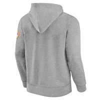 Men's Fanatics  Heather Gray Tampa Bay Buccaneers Label Maker Pullover Hoodie