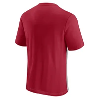 Men's Fanatics Red/Heathered Gray Tampa Bay Buccaneers Colorblock T-Shirt