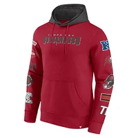 Men's Fanatics  Red/Pewter Tampa Bay Buccaneers Patched Out Pullover Hoodie