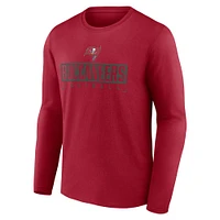 Men's Fanatics Red Tampa Bay Buccaneers Big & Tall Wordmark Long Sleeve T-Shirt
