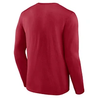 Men's Fanatics Red Tampa Bay Buccaneers Big & Tall Wordmark Long Sleeve T-Shirt
