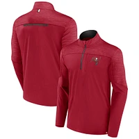 Men's Fanatics Red Tampa Bay Buccaneers Defender Evo Quarter-Zip Jacket