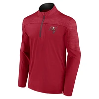 Men's Fanatics Red Tampa Bay Buccaneers Defender Evo Quarter-Zip Jacket
