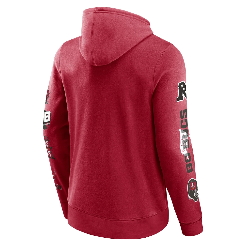 Men's Fanatics Red Tampa Bay Buccaneers Extra Innings Pullover Hoodie