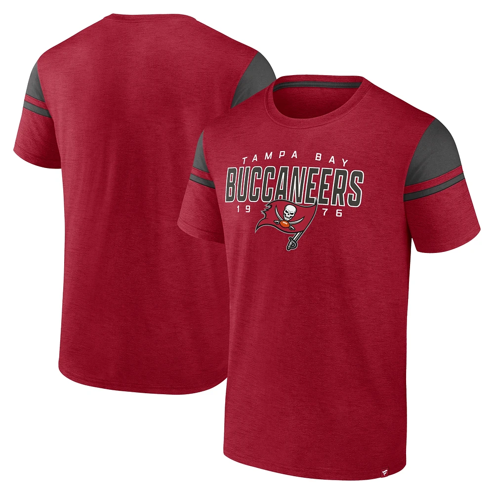 Men's Fanatics Red Tampa Bay Buccaneers Old School Play Slub T-Shirt