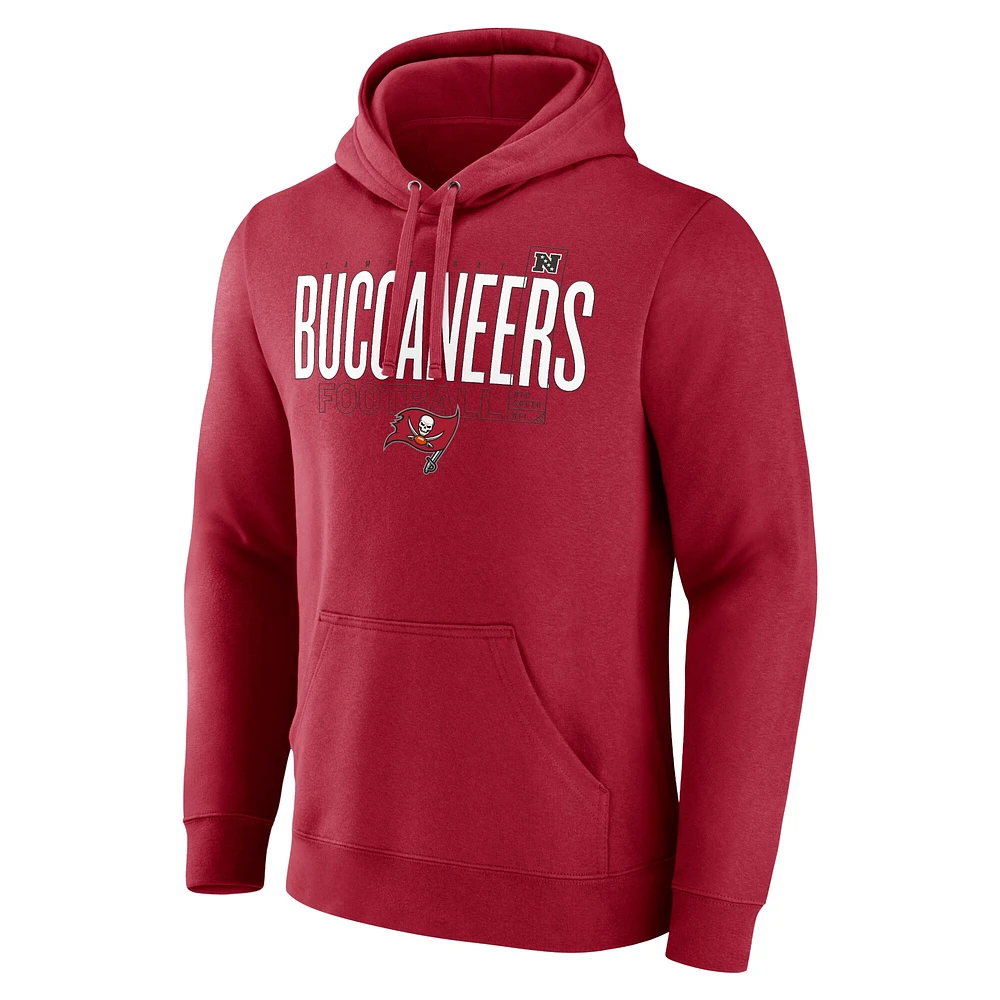 Men's Fanatics Red Tampa Bay Buccaneers Pylon Outline Pullover Hoodie