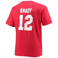 Men's Fanatics Tom Brady Red Tampa Bay Buccaneers Big & Tall Player Name Number T-Shirt