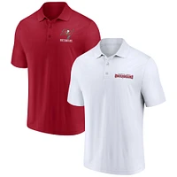 Men's Fanatics White/Red Tampa Bay Buccaneers Lockup Two-Pack Polo Set