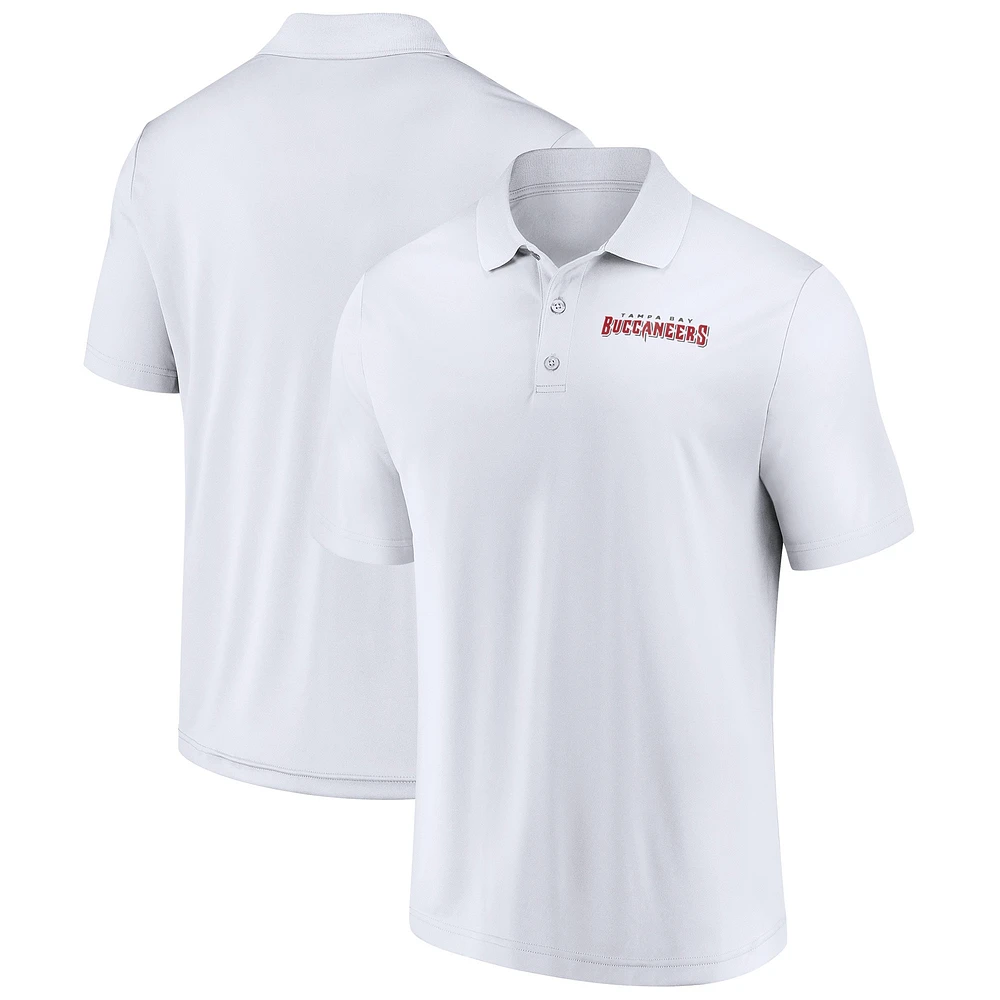 Men's Fanatics White Tampa Bay Buccaneers Lockup Polo