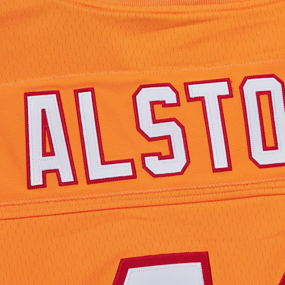 Sweat à capuche orange pour homme Mitchell & Ness Mike Alstott avec nom et numéro de joueur des Tampa Bay Buccaneers Legacy Jersey