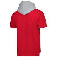 Men's Mitchell & Ness Red Tampa Bay Buccaneers Postgame Short Sleeve Hoodie
