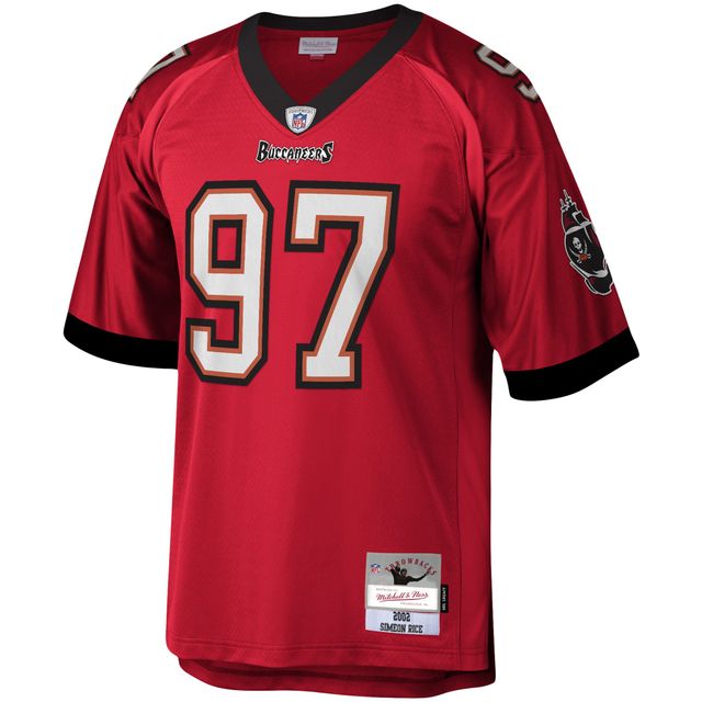 Maillot réplique Mitchell & Ness Simeon Rice rouge Tampa Bay Buccaneers Legacy pour hommes