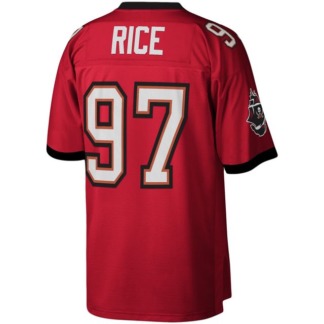 Maillot réplique Mitchell & Ness Simeon Rice rouge Tampa Bay Buccaneers Legacy pour hommes