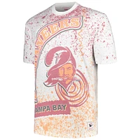 Men's Mitchell & Ness White Tampa Bay Buccaneers Big Tall Allover Print T-Shirt