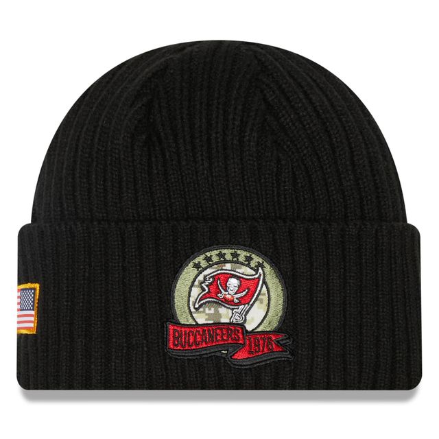 Casquette New Era Tampa Bay Buccaneers 2022 Salute To Service pour homme - Noir - Bonnet en tricot