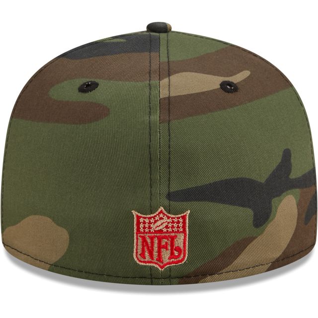 Casquette ajustée New Era Camo Tampa Bay Buccaneers Historic Woodland 59FIFTY pour homme