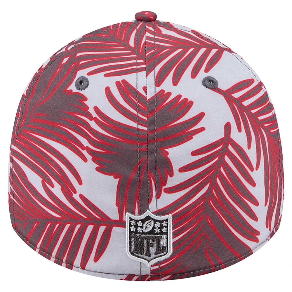 Casquette 39THIRTY Flex Palms des Buccaneers de Tampa Bay pour homme New Era gris