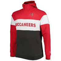 Sweat à capuche New Era Heather Charcoal Tampa Bay Buccaneers Big & Tall Current en molleton blocs de couleurs pour homme