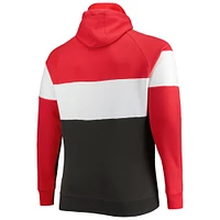 Sweat à capuche New Era Heather Charcoal Tampa Bay Buccaneers Big & Tall Current en molleton blocs de couleurs pour homme