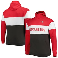 Sweat à capuche New Era Heather Charcoal Tampa Bay Buccaneers Big & Tall Current en molleton blocs de couleurs pour homme