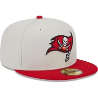 Casquette ajustée 59FIFTY pour homme des Tampa Bay Buccaneers Super Bowl Champions Patch New Era kaki/rouge