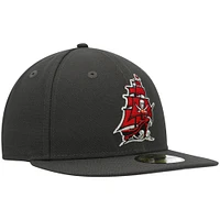 Men's New Era Pewter Tampa Bay Buccaneers Omaha 59FIFTY Fitted Hat