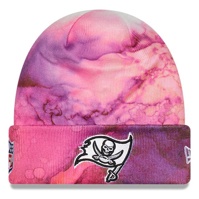 Casquette Crucial Catch NFL Tampa Bay Buccaneers 2022 New Era pour homme - Rose - Tuque en tricot à revers