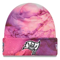 Men's New Era Pink Tampa Bay Buccaneers 2022 NFL Crucial Catch - Cuffed Knit Hat