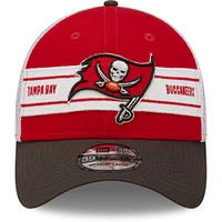 Casquette flex 39THIRTY pour homme des Buccaneers de Tampa Bay New Era rouge/étain