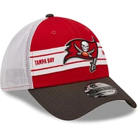 Casquette flex 39THIRTY pour homme des Buccaneers de Tampa Bay New Era rouge/étain