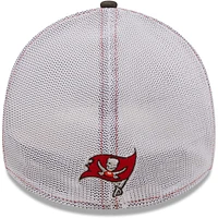 Casquette flex 39THIRTY pour homme des Buccaneers de Tampa Bay New Era rouge/étain