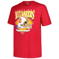 Men's New Era Red Tampa Bay Buccaneers Big & Tall Helmet Historic Mark T-Shirt