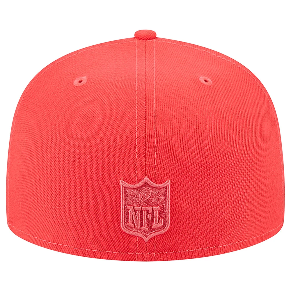 Men's New Era Red Tampa Bay Buccaneers Color Pack Brights 59FIFTY Fitted Hat