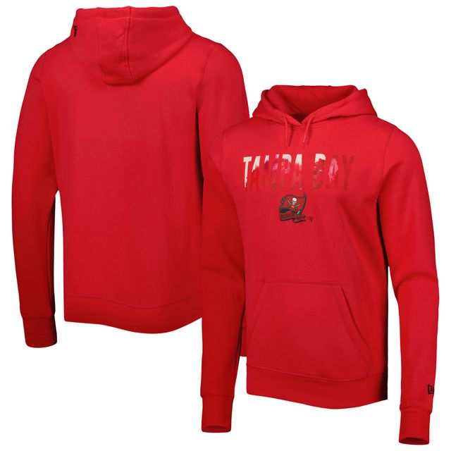 Sweat à capuche rouge Tampa Bay Buccaneers Ink Dye New Era pour homme