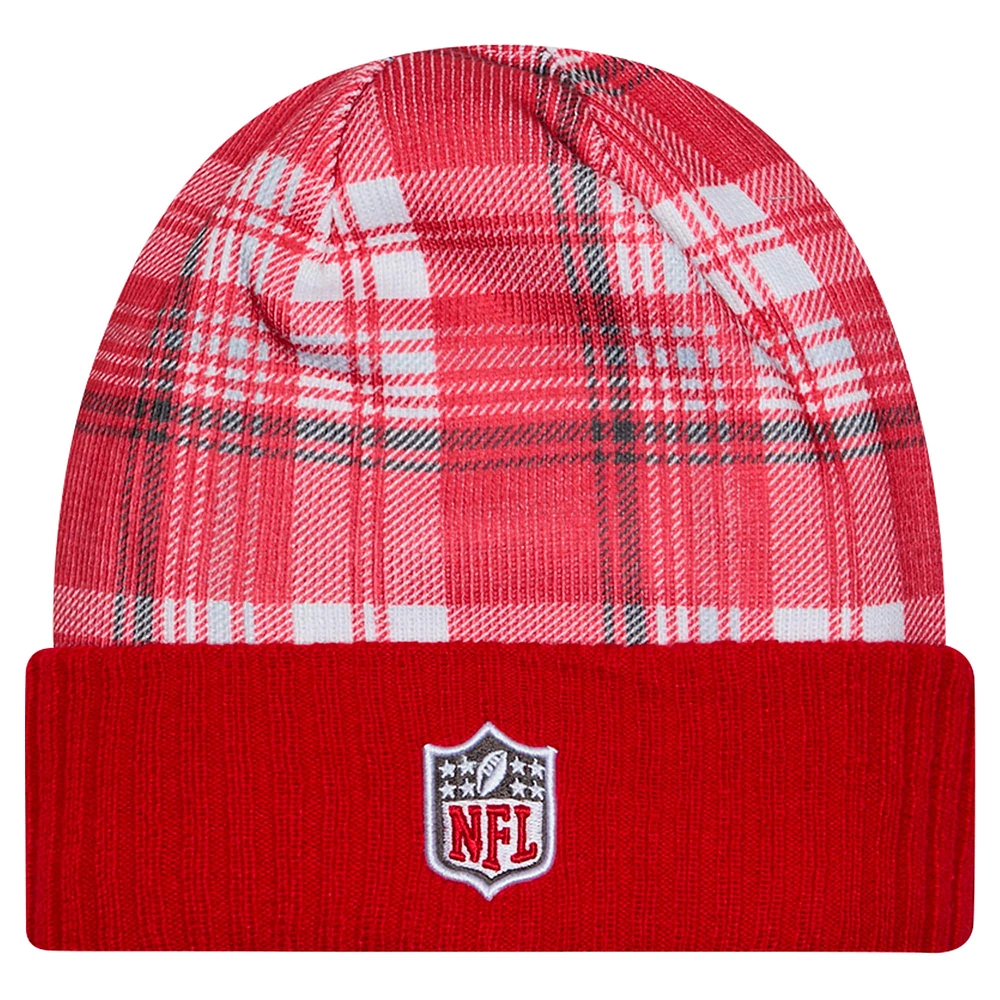 Men's New Era  Red Tampa Bay Buccaneers Sideline Statement Cuffed Knit Hat