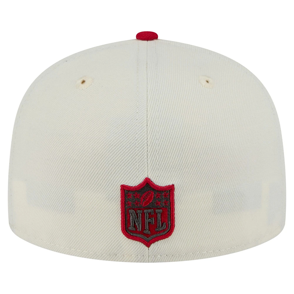 Men's New Era  White/Red Tampa Bay Buccaneers Main 59FIFTY Fitted Hat