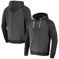 Men's NFL x Darius Rucker Collection by Fanatics Pewter Tampa Bay Buccaneers Raglan Full-Zip Hoodie